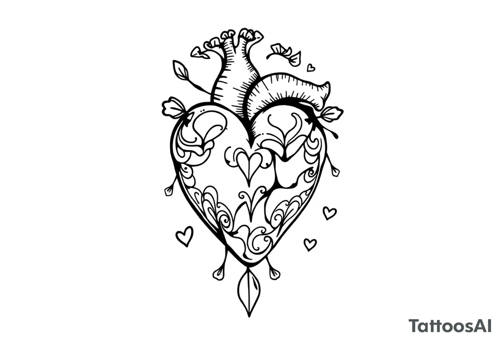 April heart tattoo idea