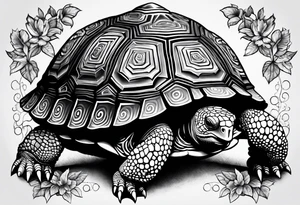 Tortoise dot work, entitrely from lots of dots tattoo idea