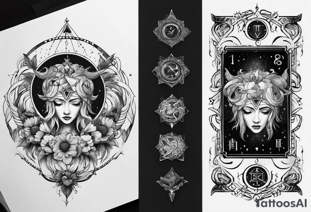 Gemini zodiac sign tattoo idea