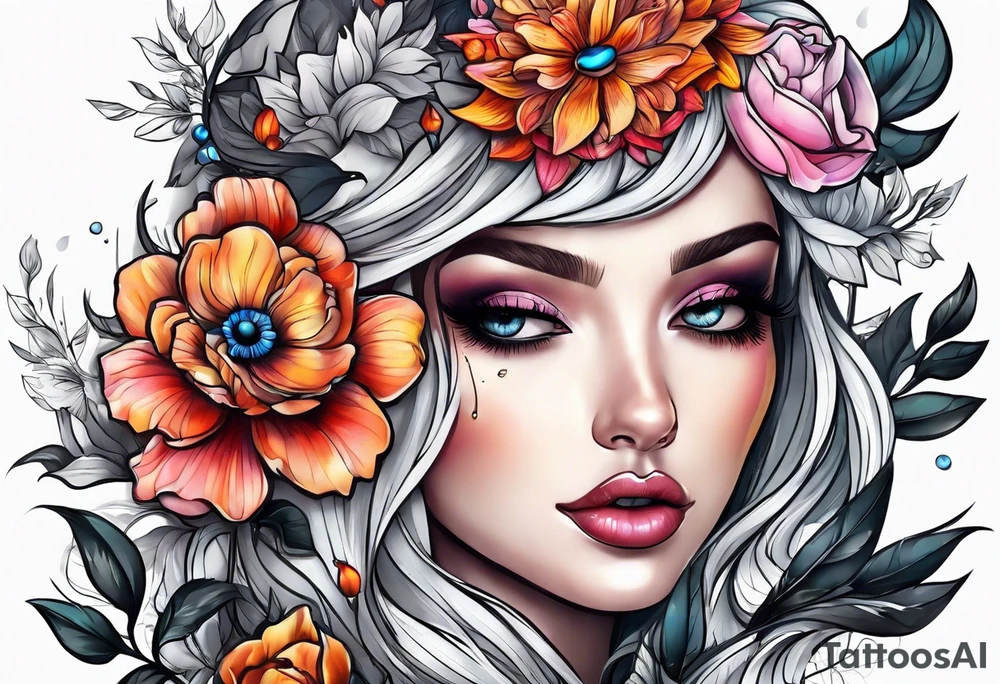 i want a tattoo for a girl,it can have a simplr flowers tattoo idea