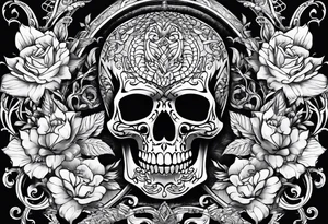 back skeleton tattoo idea