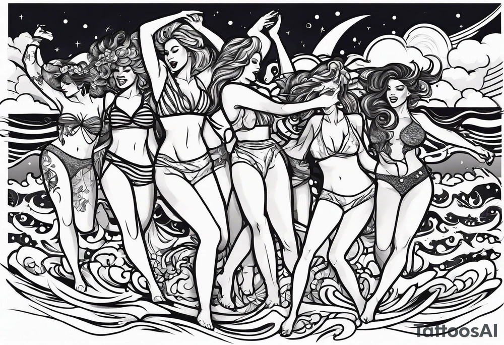 1980S BEACH DANCE 
PARTY tattoo idea