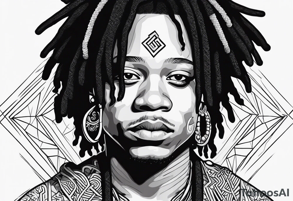 trippie redd face tattoo idea