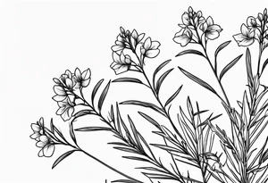 Fireweed plant thin minimalistic tattoo idea