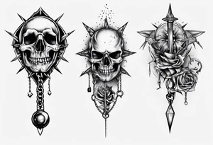 mace on a chain tattoo idea