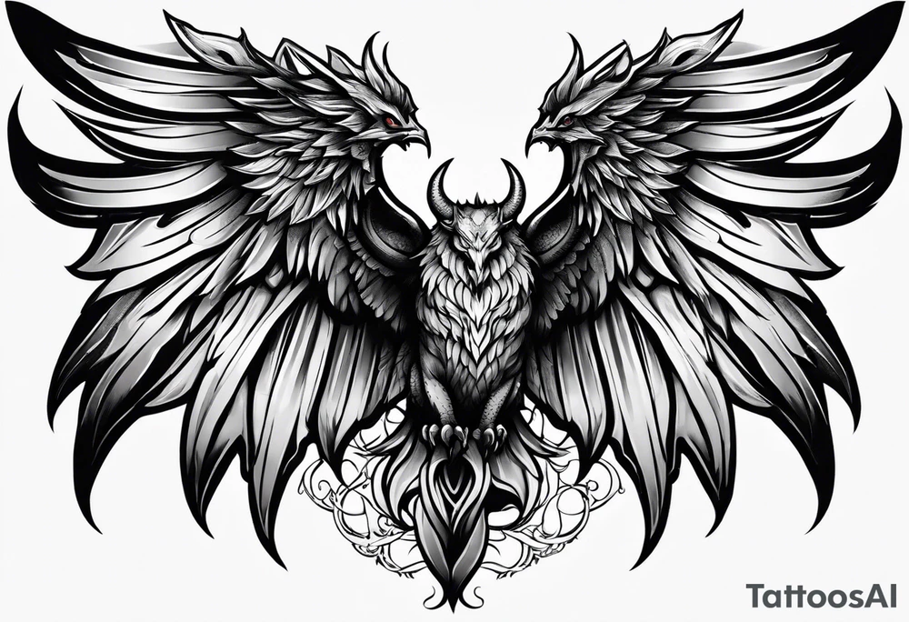 devil wing tattoo idea