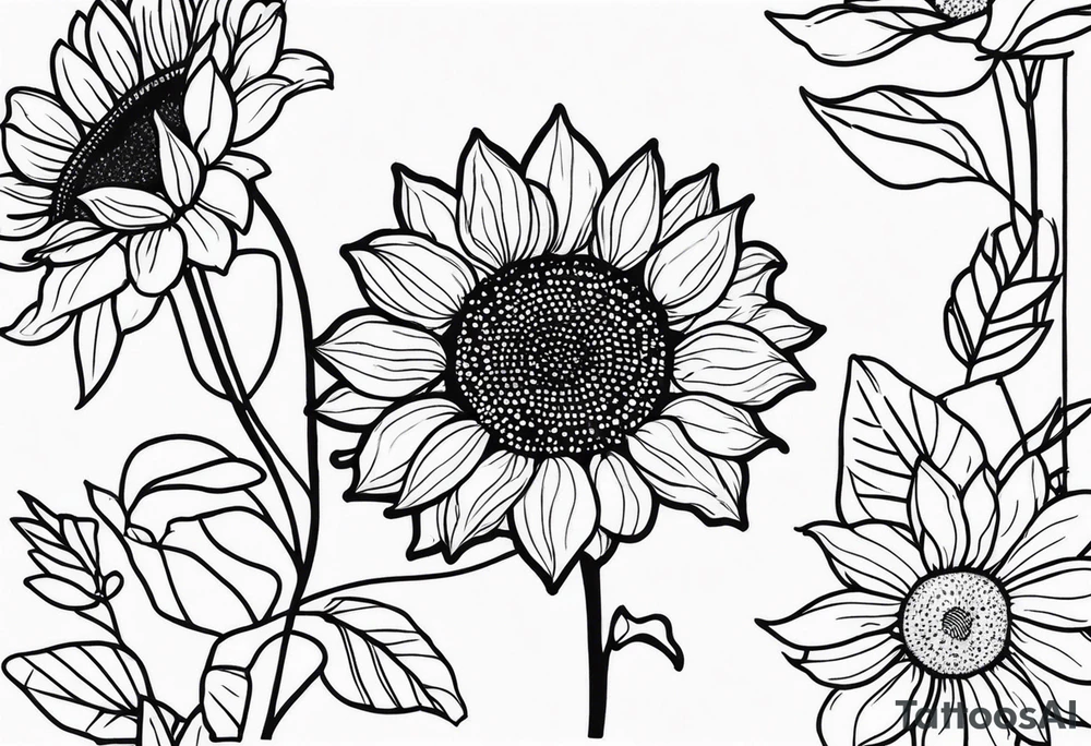 sunflower tattoo idea