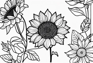 sunflower tattoo idea