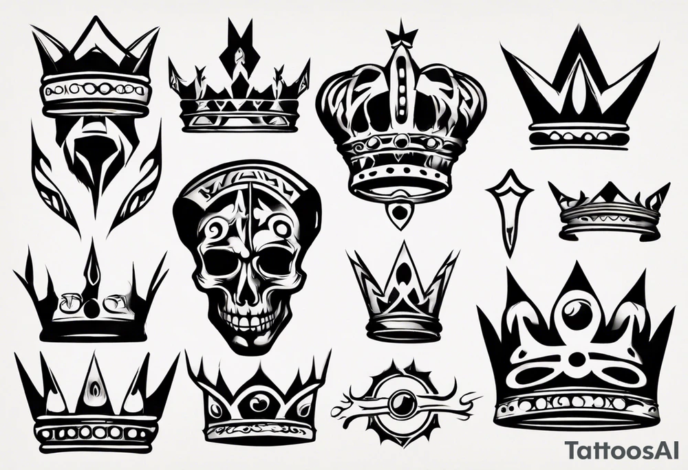 king crown tattoo idea