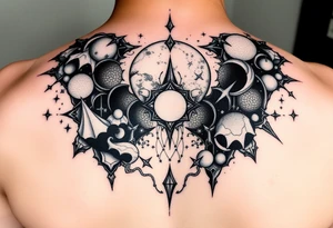 Beautiful yet mysterios cosmos that are 3d and appear to be what is beneth the skin. tattoo idea