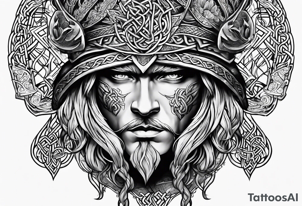 Celtic warrior tattoo idea