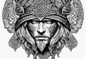 Celtic warrior tattoo idea