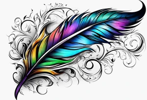 Feather folder over tattoo idea
