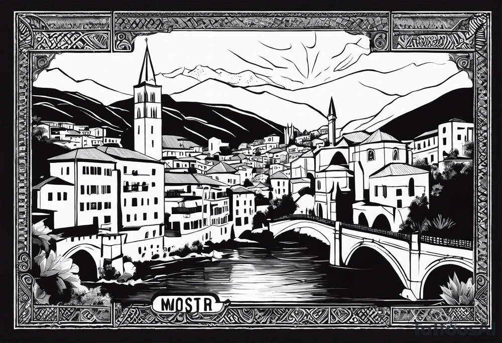 The city of Mostar. tattoo idea