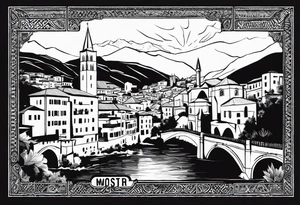 The city of Mostar. tattoo idea