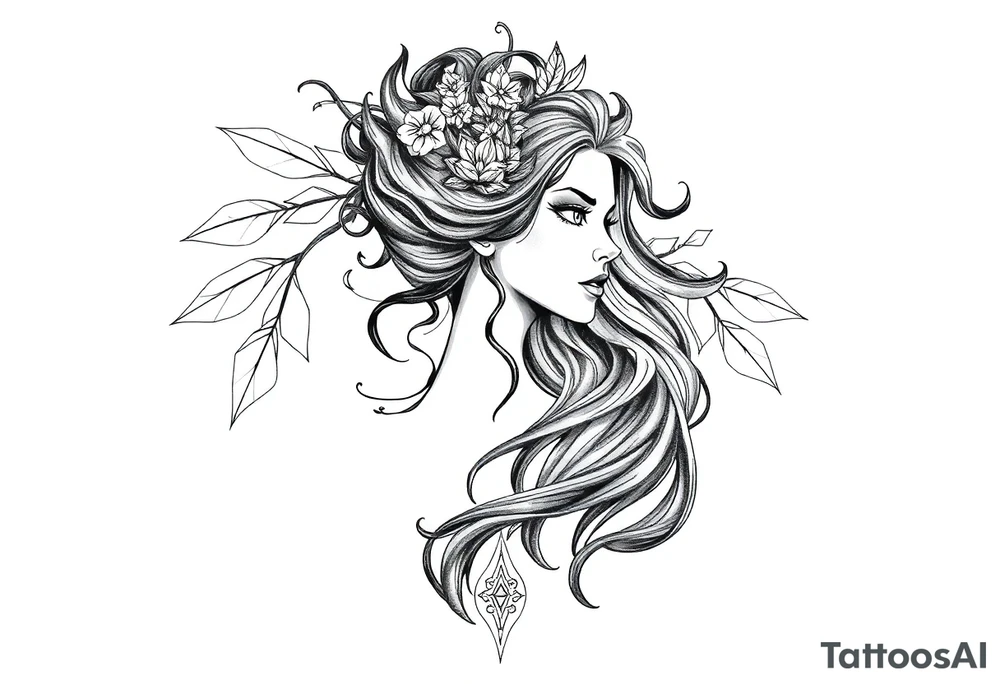 Reincarnation,majestic,powerful,beauty,girl tattoo idea
