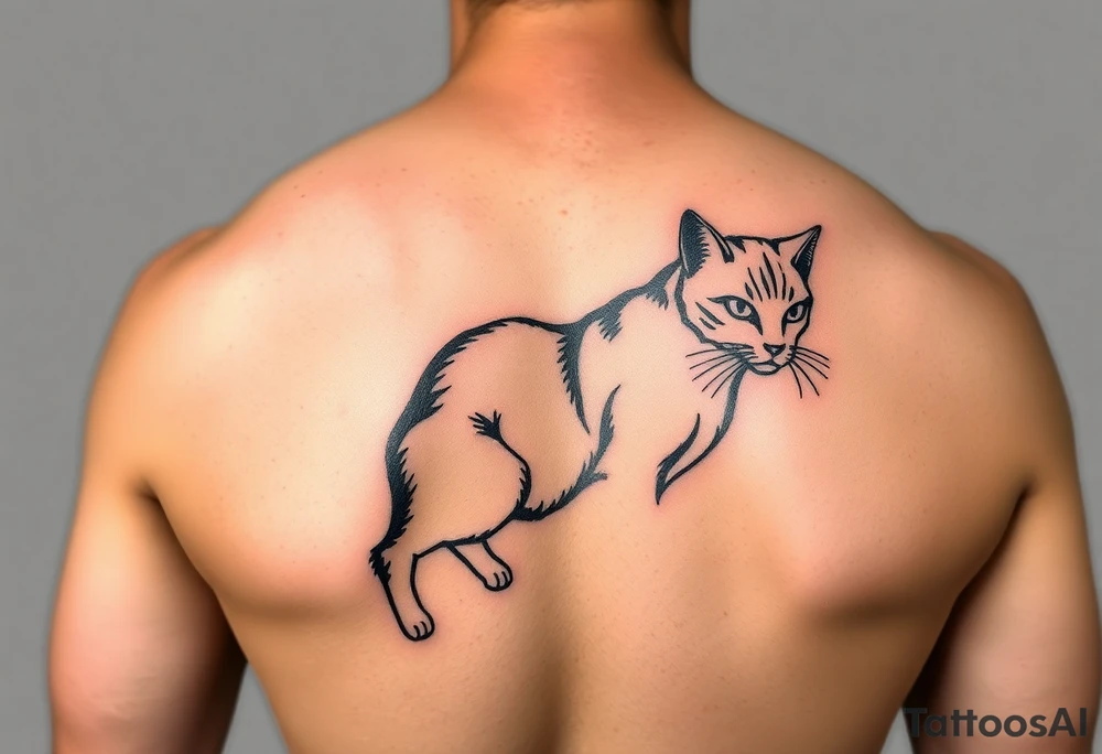 black cat tattoo idea