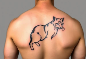black cat tattoo idea