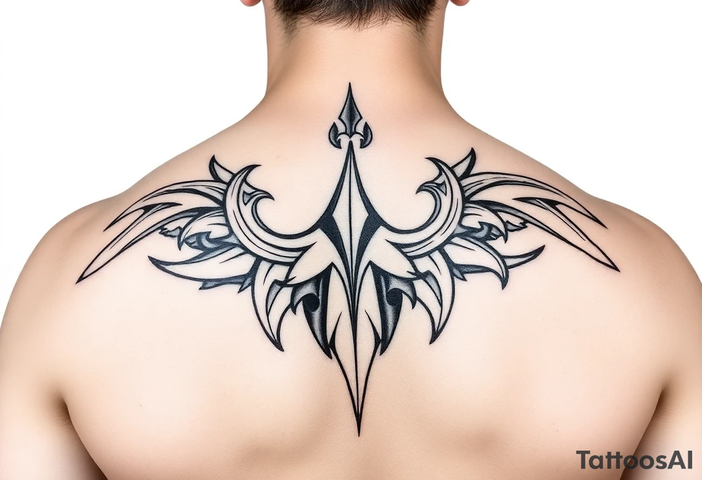 carribean tribal back tattoo tattoo idea