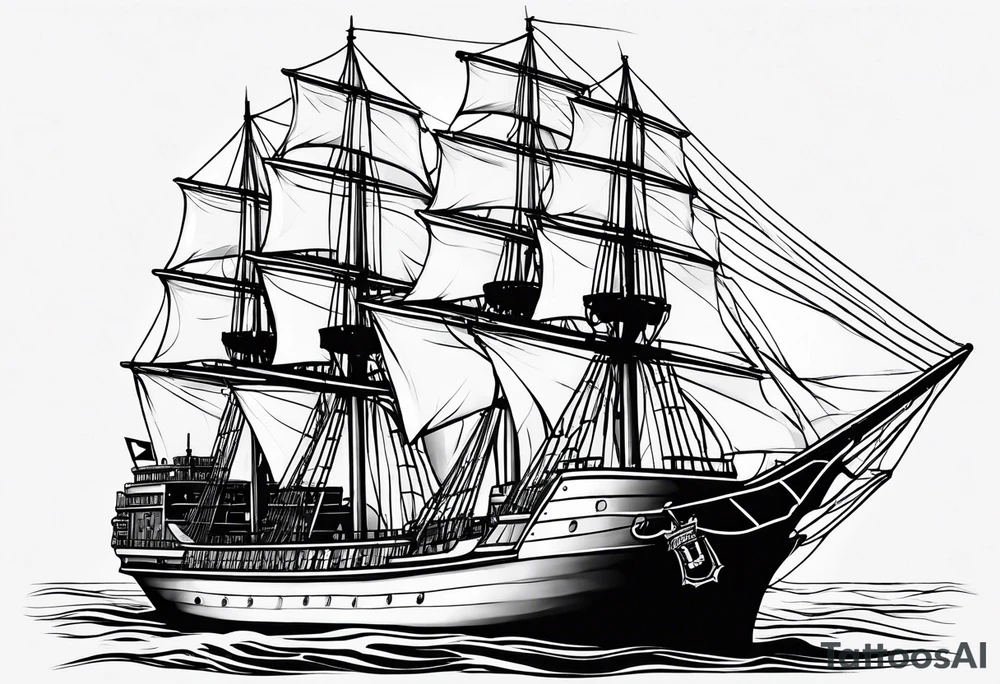 navy ship tattoo idea