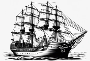 navy ship tattoo idea