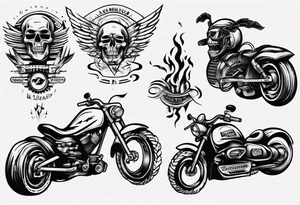 Motorcycle exhaust tattoo idea