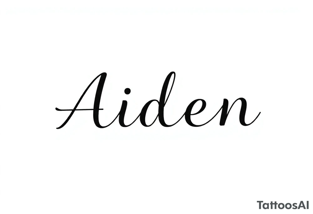 The name Aiden for my husband and love tattoo idea
