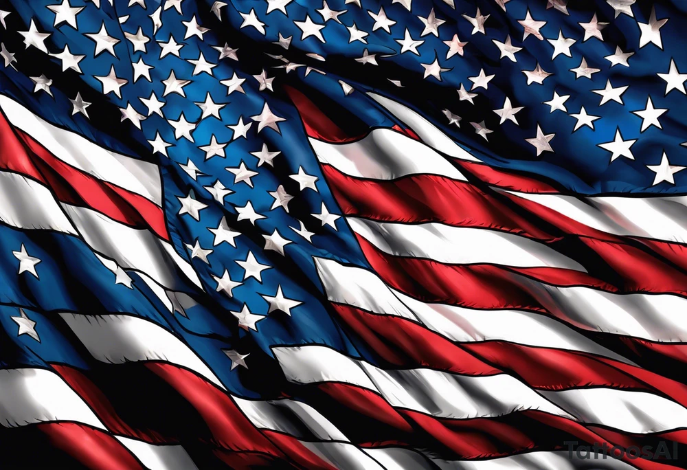 American flag tattoo idea