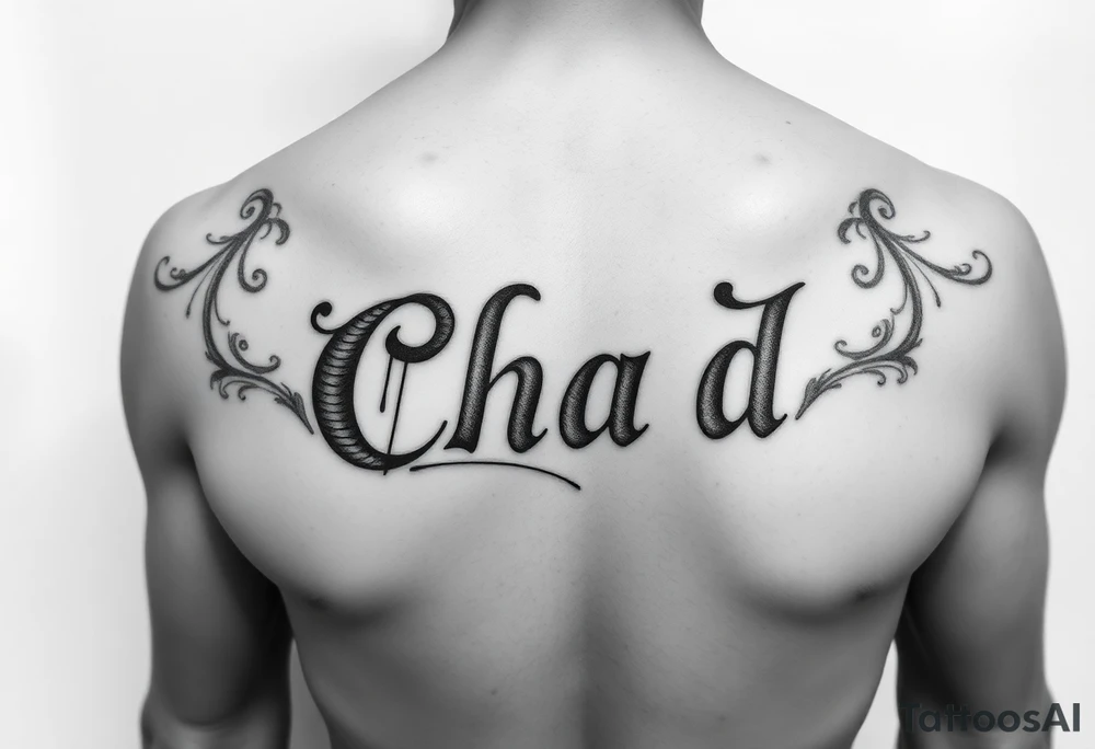 The name Chad tattoos left breast from a fenale tattoo idea