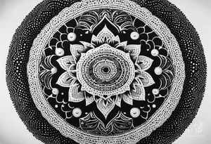 kali mandala, geometric, cosmic tattoo idea