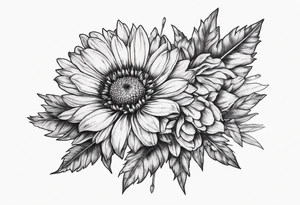 Indian blanket flower arrows tattoo idea
