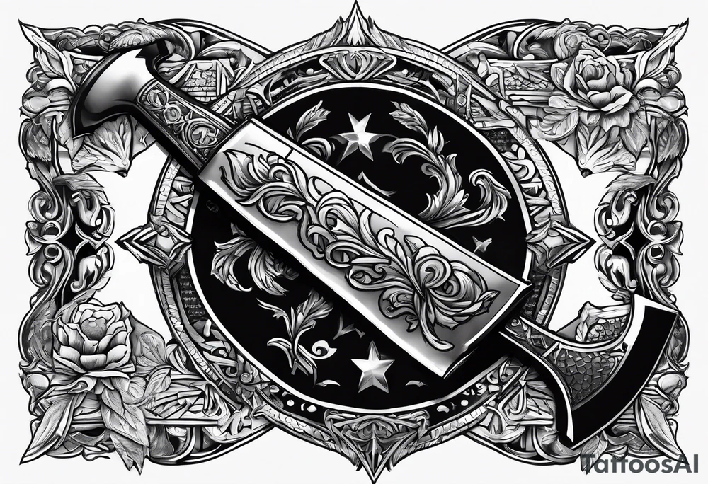 An opened bible with a battle Axe tattoo idea An opened bible with a battle Axe tattoo idea