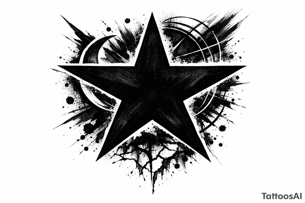blackstar symbol tattoo tattoo idea