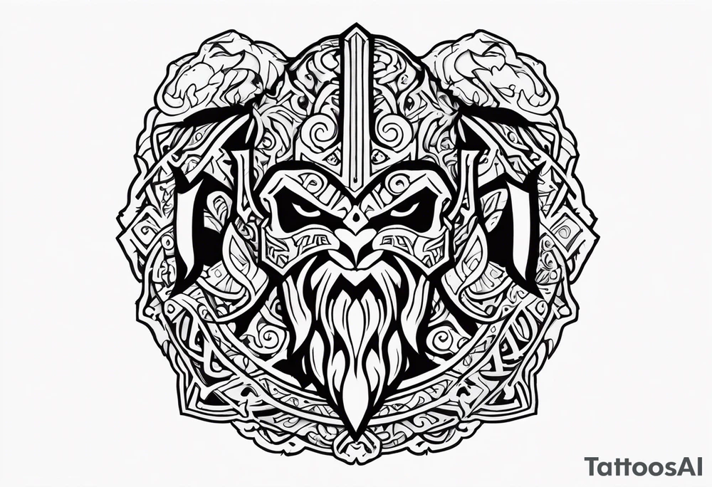 Valhalla berserker tattoo idea
