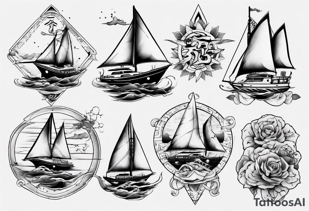 yacht tattoo idea