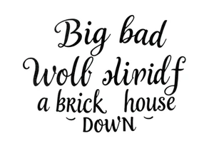 Big bad wolf  blowing a brick house down tattoo idea