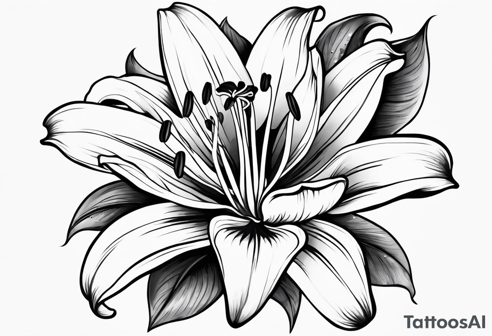 Small lily tattoo idea