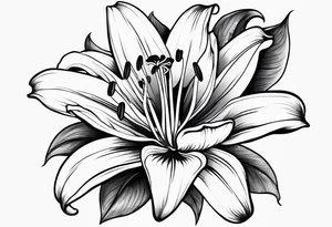 Small lily tattoo idea