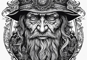 Baba yaga creepy old tattoo idea