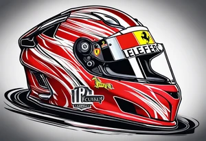 Formula 1 helment ferrari leclerc tattoo idea