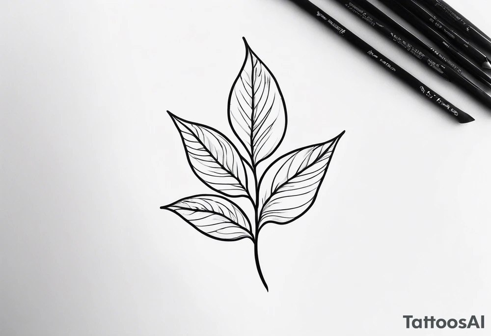 unique small feminine minimalist leaftattoo tattoo idea