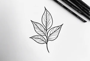 unique small feminine minimalist leaftattoo tattoo idea
