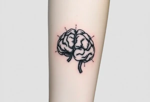Walnut on the inside forearm that sort of looks like a brain tattoo idea