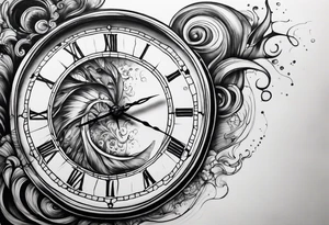 dali melted clock tattoo idea
