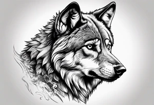Baby Wolf tattoo idea