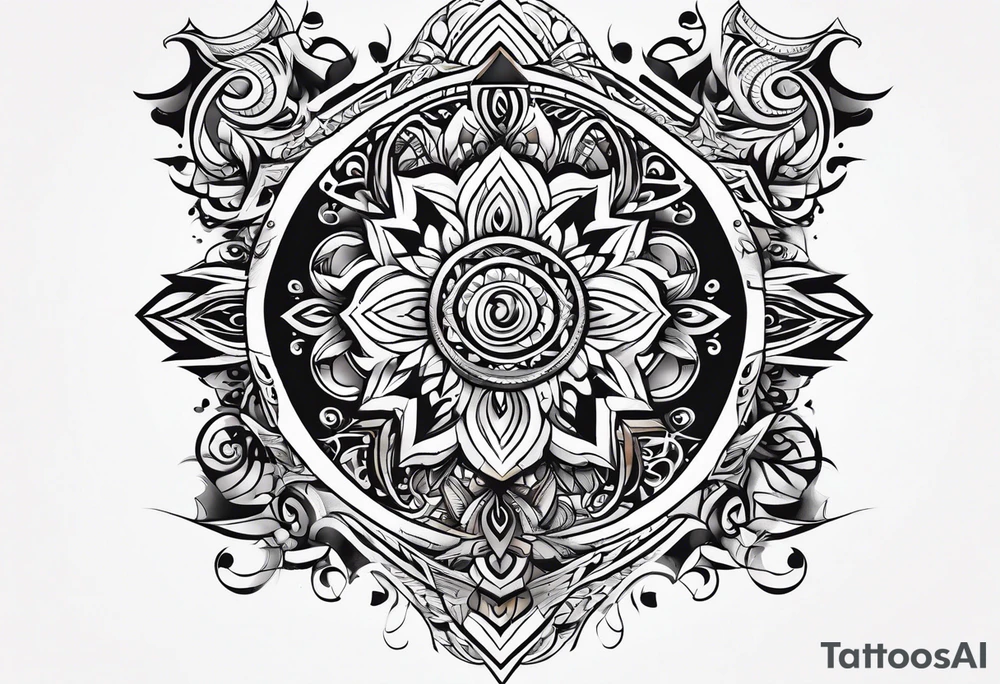 Tribal arm sleeve tattoo idea