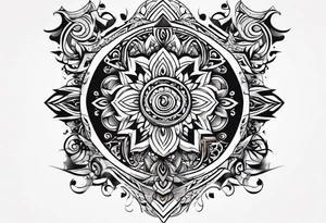 Tribal arm sleeve tattoo idea