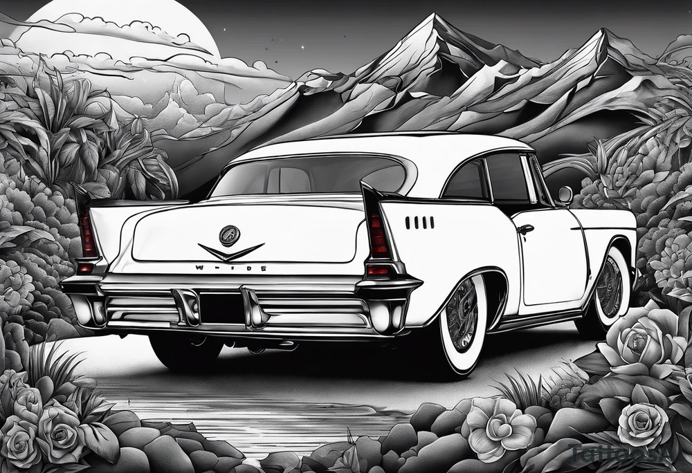 Rich life, car meets, all mixed together tattoo idea