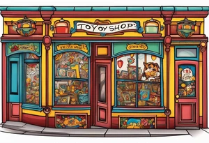 antique toy shop tattoo idea