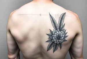 Design a unique and stunning tattoo featuring a 12 cm scar on the right side, incorporating feather and floral elements with the most creative and beautiful ideas. tattoo idea